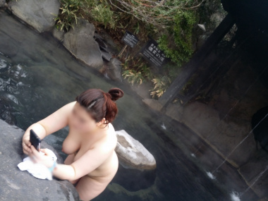 熊本の温泉にて