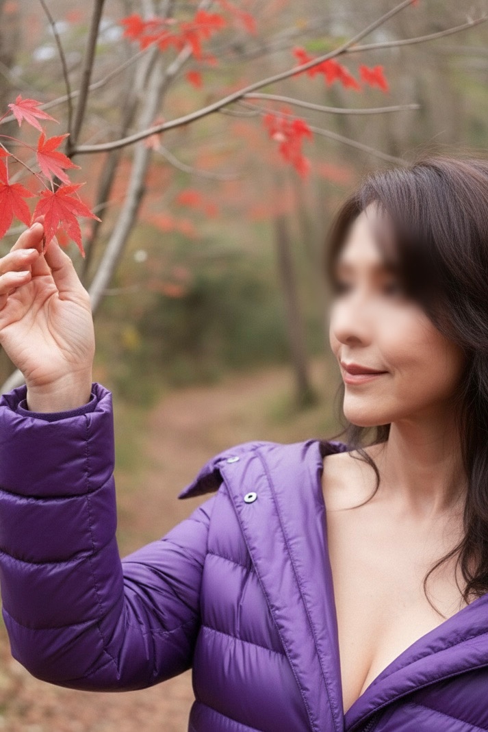 紅葉ポートレートの画像その4