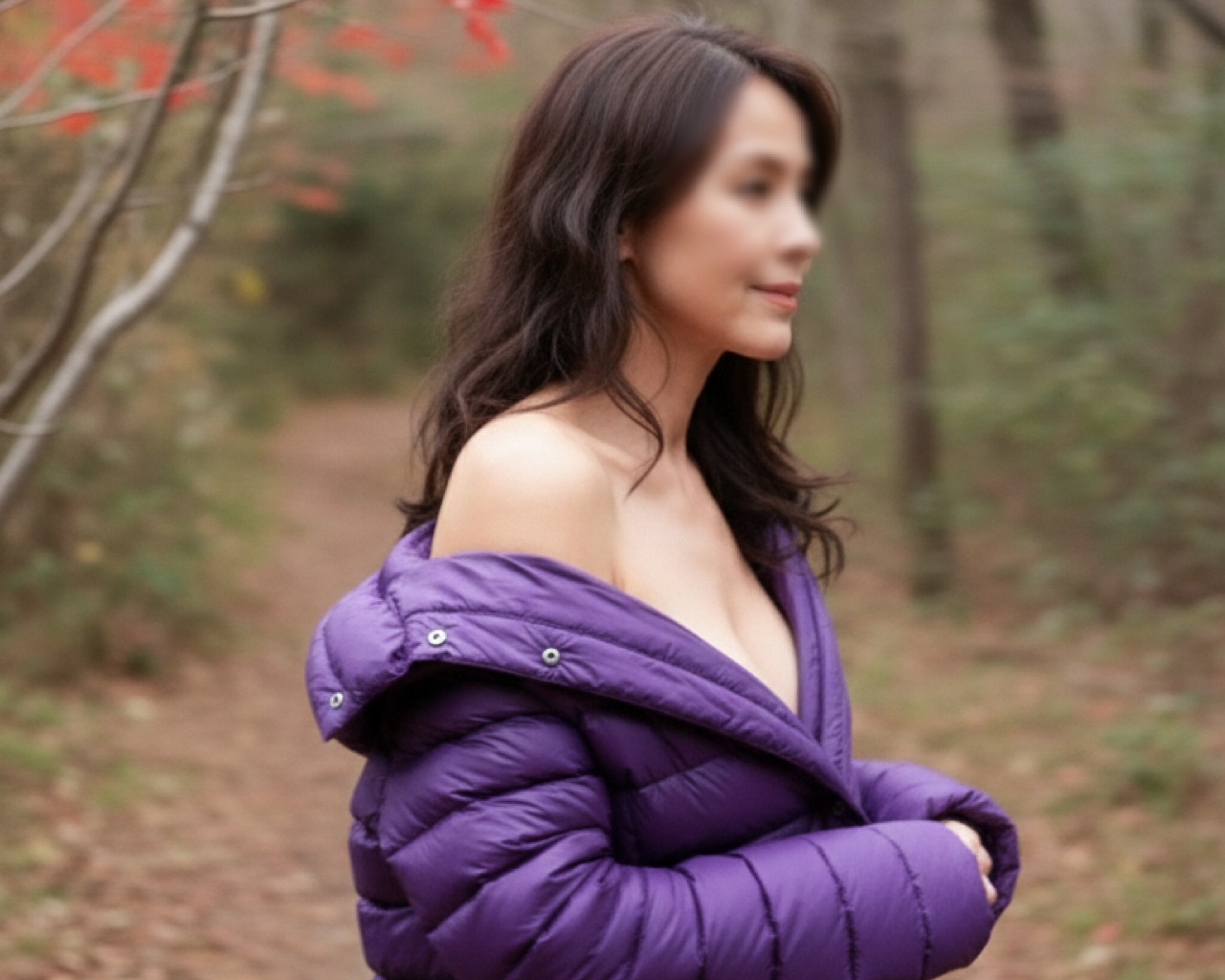 紅葉ポートレートの画像その2