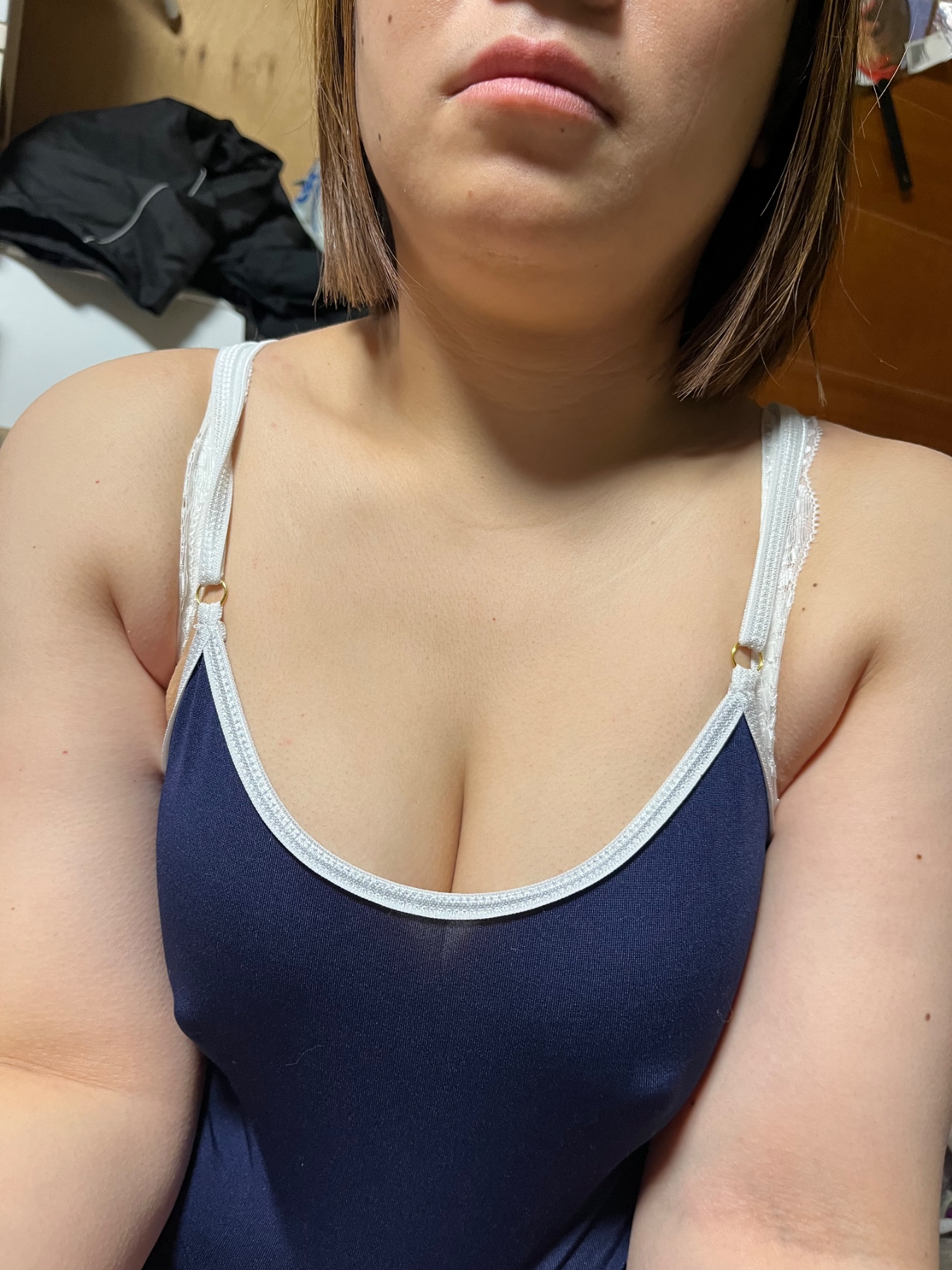 ぽちゃ嫁スクール水着風の画像その1