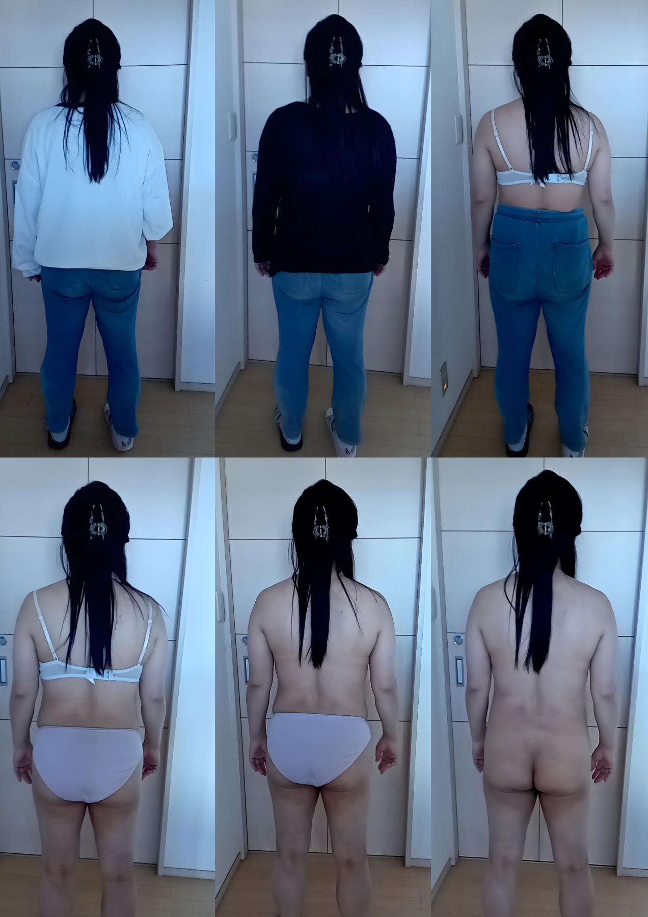 妻の着衣尻〜全裸尻の画像その1